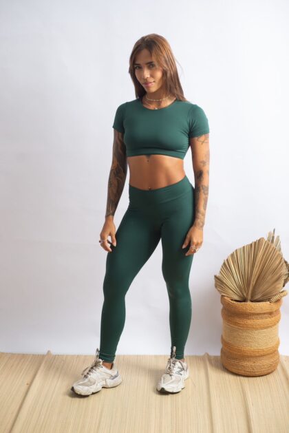 CALÇA BRUNA VERDE ESMERALDA